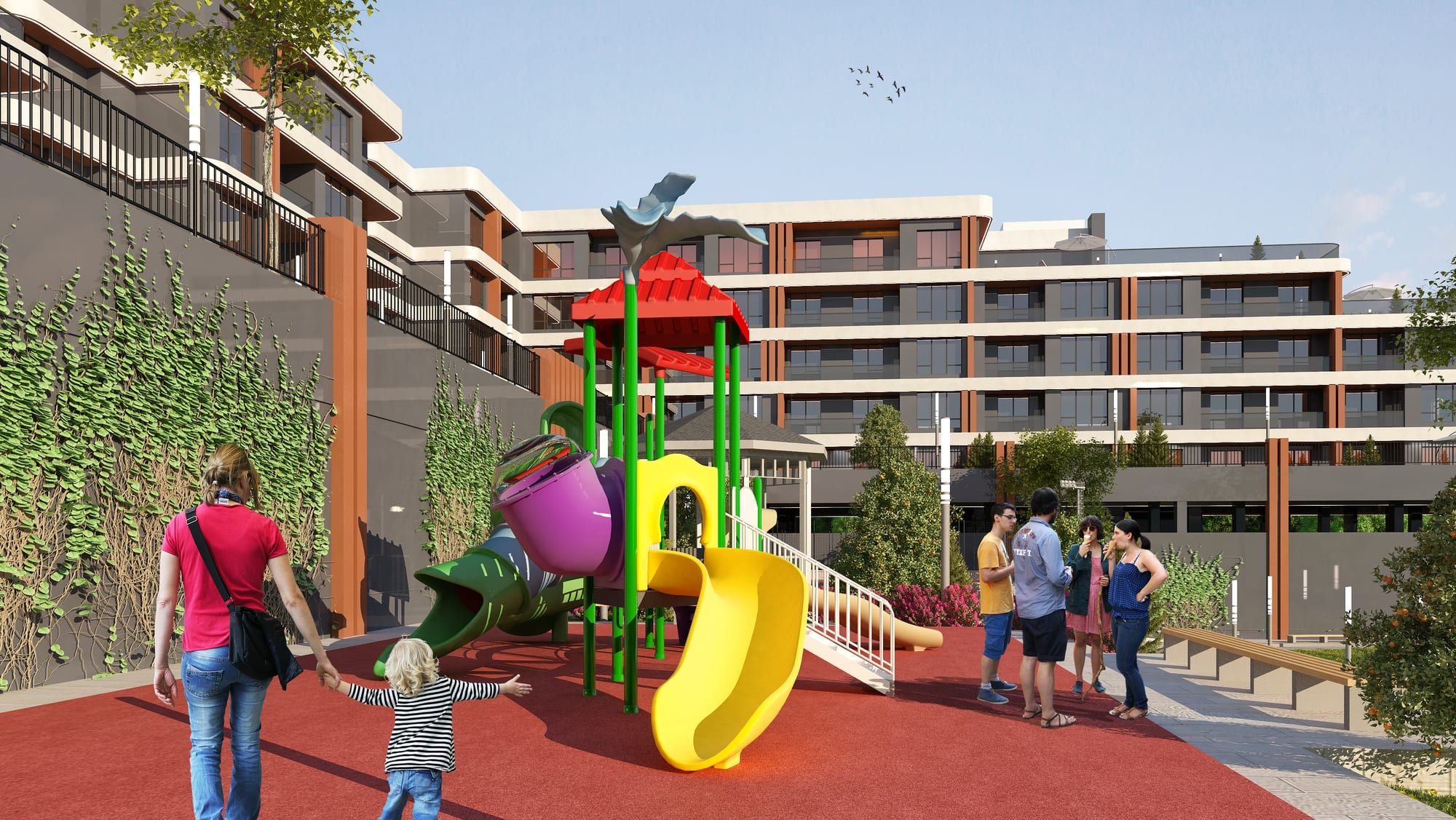 Laviva Trivium çocuk oyun parkı renderı
